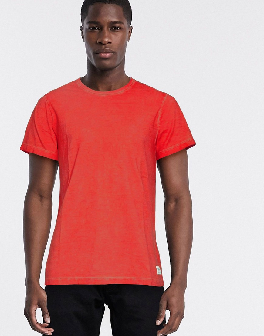 Timberland - T-shirt tinta in capo-Rosso