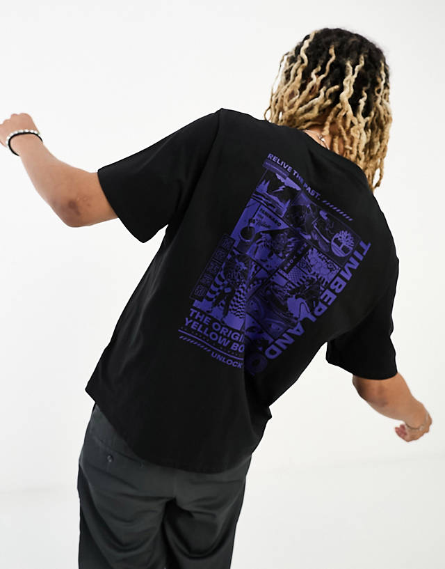 Timberland - t-shirt with history back print in black