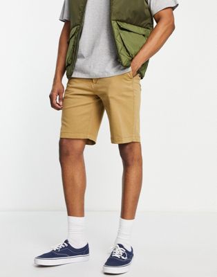 Timberland ultrastretch chino shorts in tan