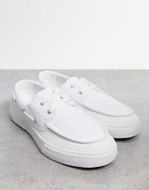 White timberland shop boat shoes