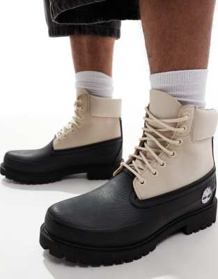 Timberland - Vandtætte 6-tommers støvler i sort/beige - view 1