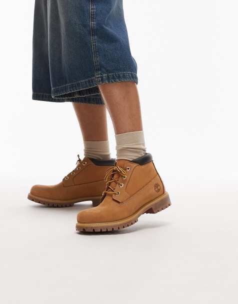 Timberland - Vandtætte, mellemhøje og gyldenbrune chukka-støvler med snørebånd - view 1