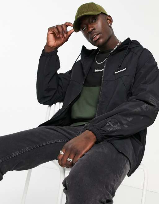 Timberland Veste coupe vent zipp e Noir ASOS