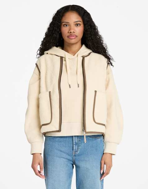 Timberland - Veste sans manches en polaire sherpa - Beige - view 1