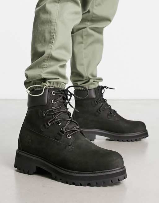 embargo Verzending Pest Timberland – Vibram 6 Inch – Boots in Schwarz mit Schichtsohle | ASOS