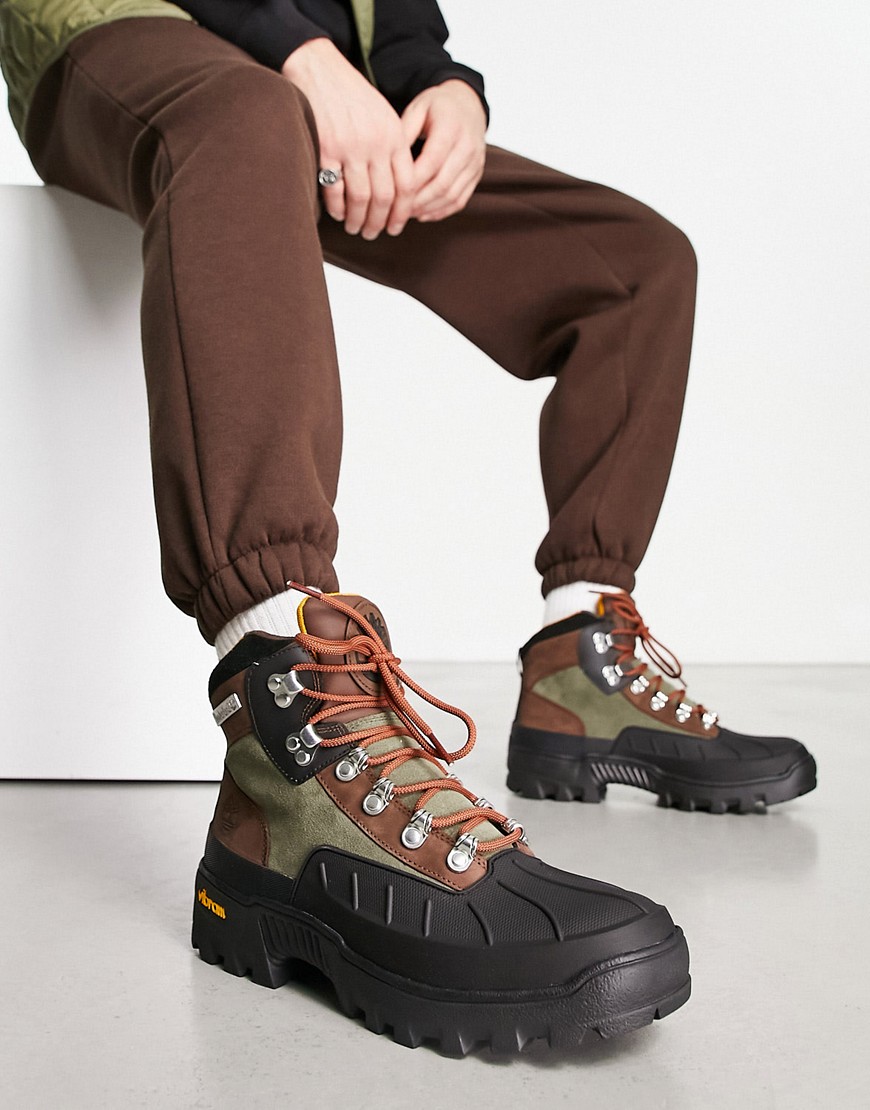 Timberland Vibram Euro Hiker waterproof boots in dark brown