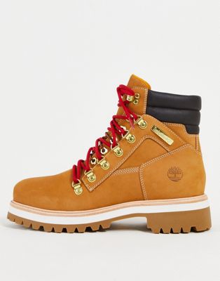 Timberland Vibram Lux 6 inch WP boots in wheat tan