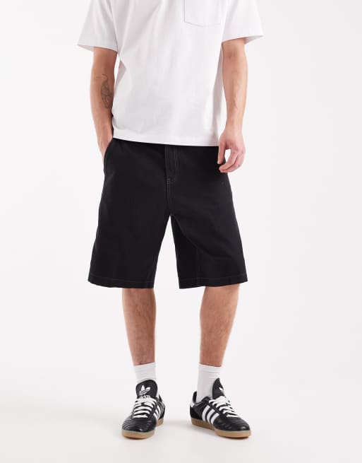 Timberland Washed duck canvas carpenter short in black, 2 of 5
