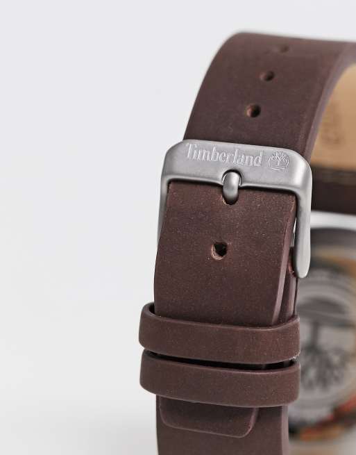 Timberland watch in brown leather