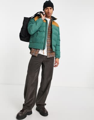 timberland green puffer jacket