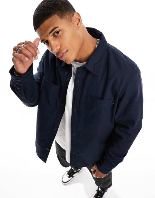 Timberland - Windham - Marineblå overskjorte med fleece-for