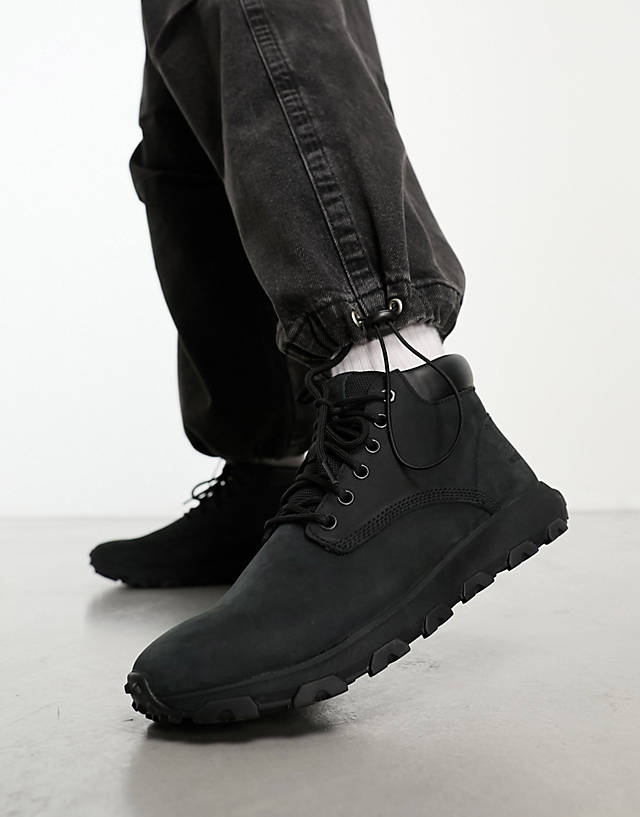 Timberland - winsor park chukka boots in black nubuck leather