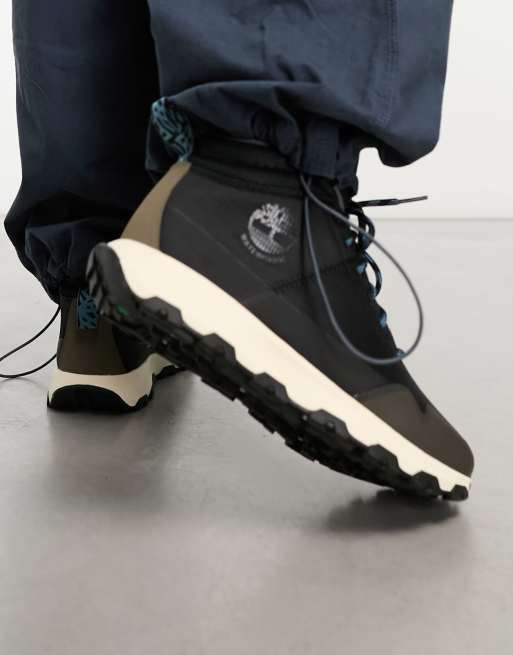 Timberland Winsor Trail Bottes mi hautes en tissu ripstop Noir ASOS