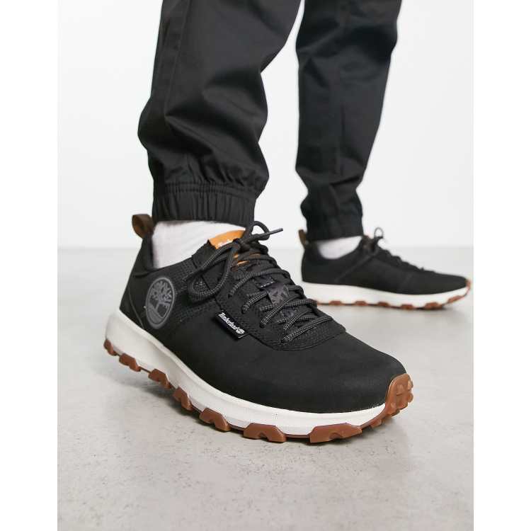 Timberland Winsor trail low trainers in black nubuck leather ASOS