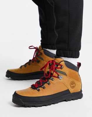 Timberland World Hiker Mid boots in wheat tan