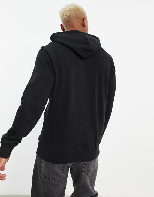 Timberland woven logo hoodie in black