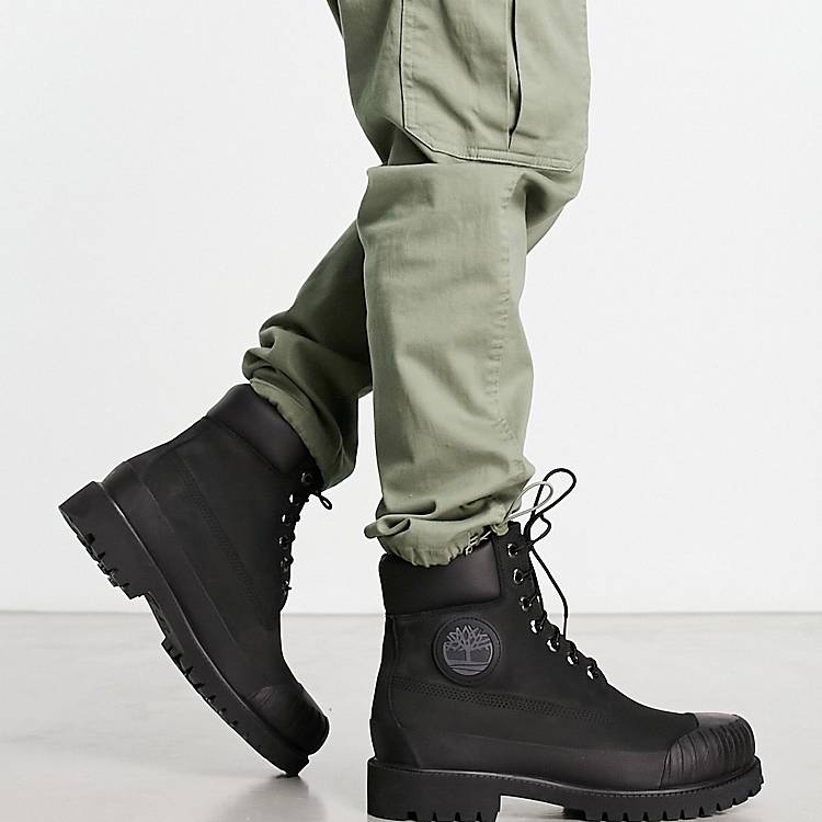 Aanbeveling Bedrijf Allerlei soorten Timberland - WP premium - 6 inch laarzen met rubberen teenstuk in zwart |  ASOS