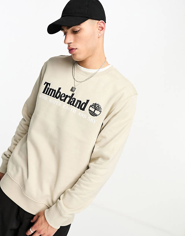 Timberland - yc archive logo sweatshirt in stone