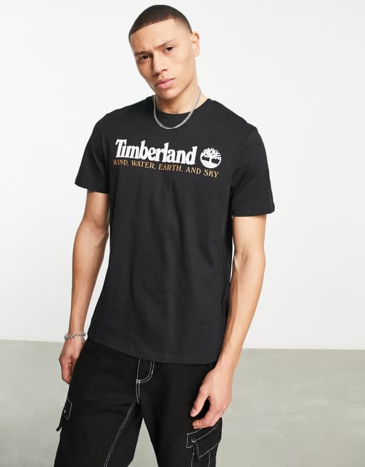 Timberland yc core logo t-shirt in black | ASOS