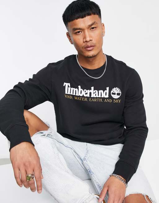 Timberland – YC Core – Svart sweatshirt med logga framtill