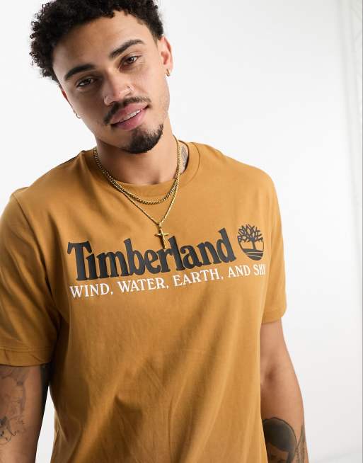 Timberland - YC Core - T-shirt met logo in bruin