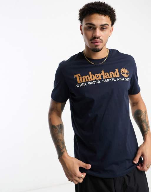 Timberland - YC Core - T-shirt met logo in marineblauw