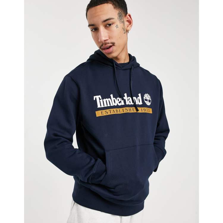 Timberland YC Established 1973 hoodie in navy ASOS