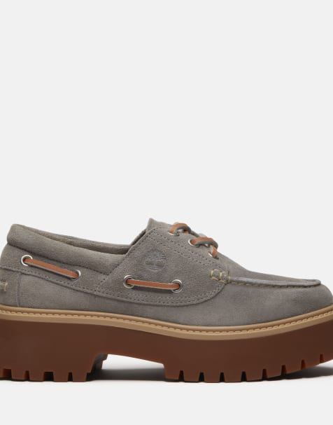 Timberland - zapato náutico de ante gris medio - view 1