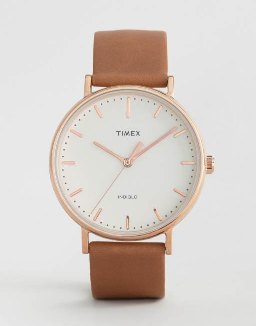 Timex fairfield cheap leather