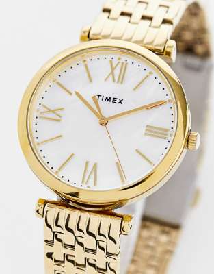 Timex gold tonal dial watch | ASOS