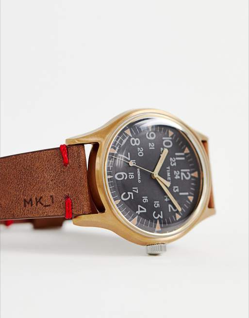 Mk1 steel 40mm 2025 leather strap watch