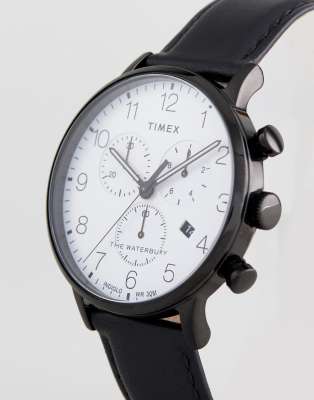 Timex TW2R72300 Waterbury Classic Chronograph Leather Watch