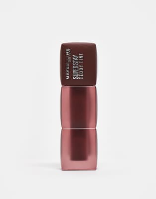 Tinte de labios Super Stay Teddy Blurred de Maybelline: Tono Mascara Tear-Marrón