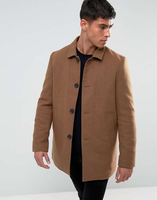 Tokyo Laundry – Trenchcoat aus Wollmix mit gestepptem Chambray-Futter