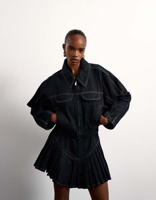 Topshop x Tolu Coker set in indigo rinse, 3 of 3