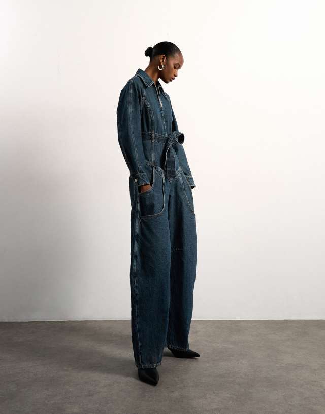 レディース トスタルジッククロージング Denim overall blue