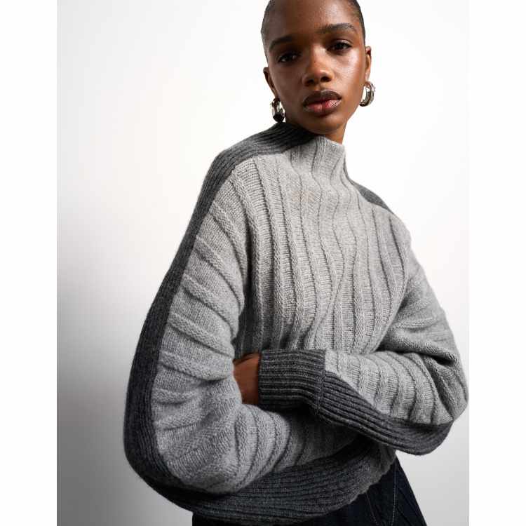 Tolu Coker x Topshop knitted premium 100% lambswool ovoid sleeve