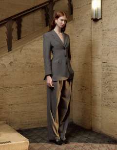 Tolu Coker x Topshop tailored trouser in taupe