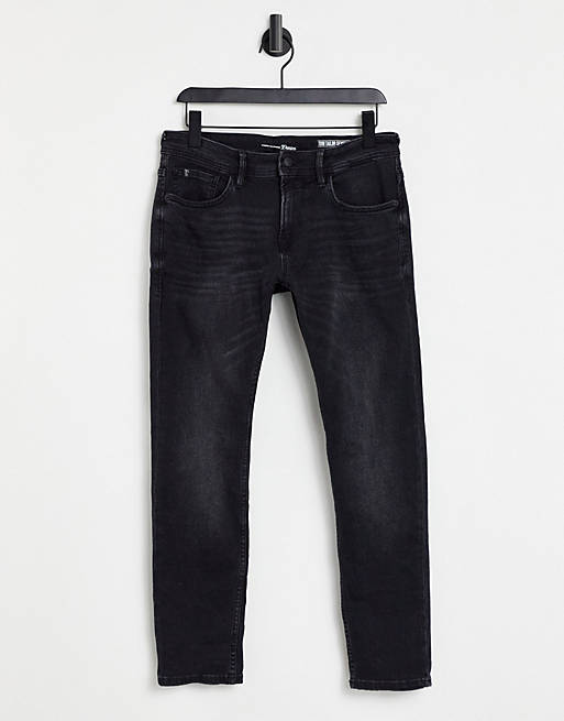 Tom Tailor Andean straight denim jeans in black wash