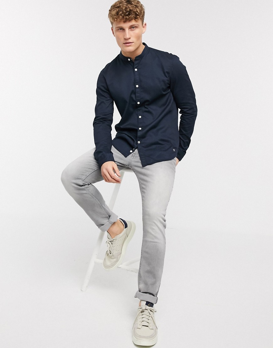 Tom Tailor – Blå skjorta med murarkrage