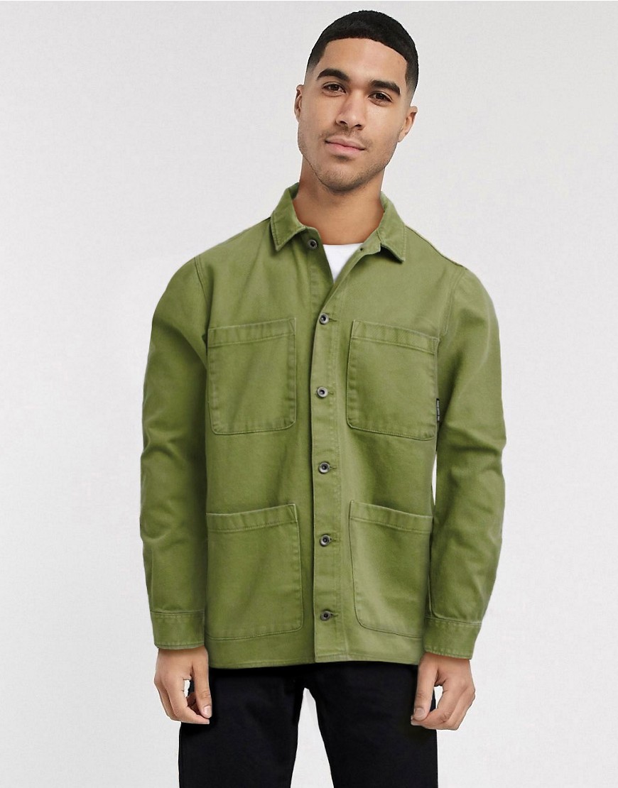 Tom Tailor - Camicia giacca di jeans verde