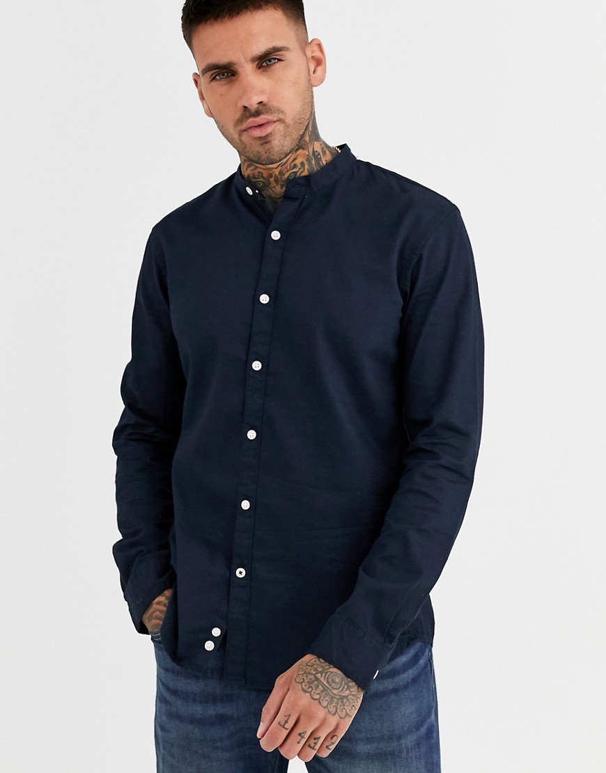 Tom Tailor - Camicia strutturata slim fiammata blu