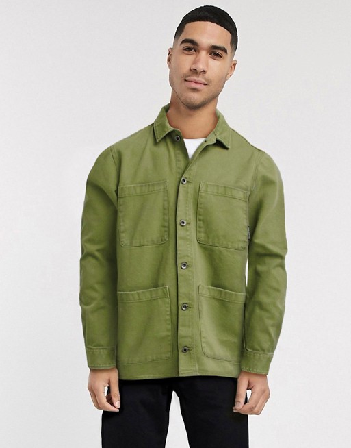 Tom Tailor denim shirt jacket in green