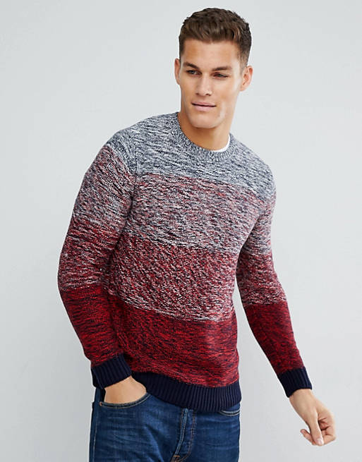 Tom Tailor Jumper With Blue And Red Fade | ASOS