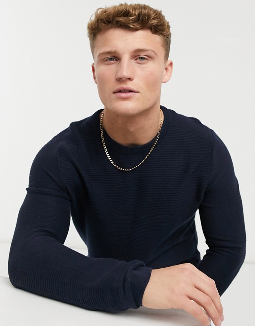 Tom Tailor knit with crew neck in navy