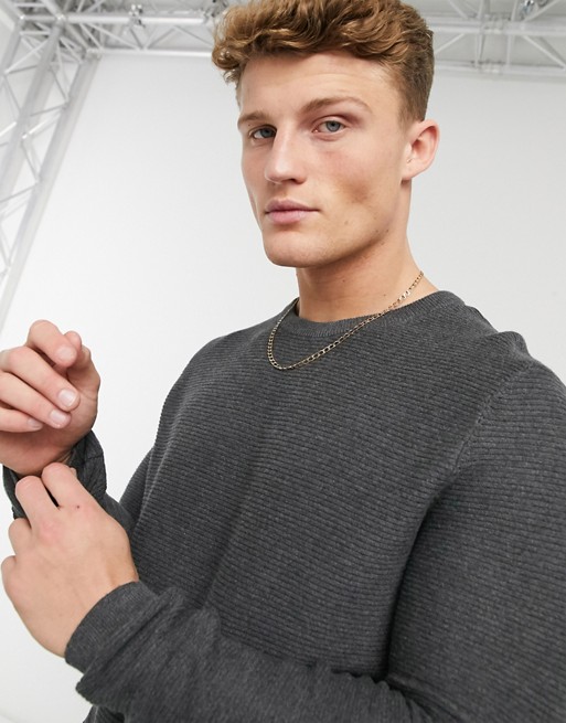 Tom Tailor knit with crew neck in grey