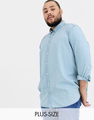 Tom Tailor Plus – Jeansskjorta-Blå