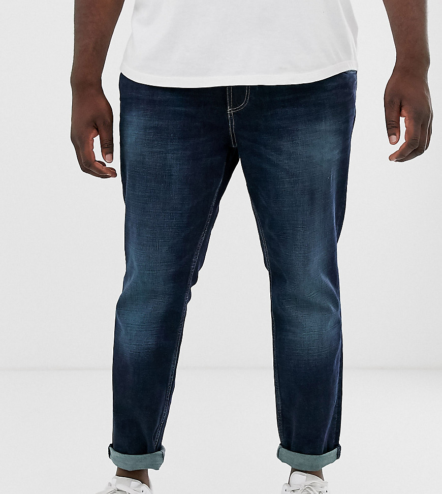 Tom Tailor Plus – Stentvättade slim jeans-Blå