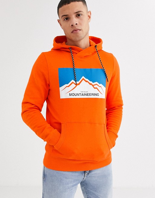 Tom Tailor printed hoodie in orange