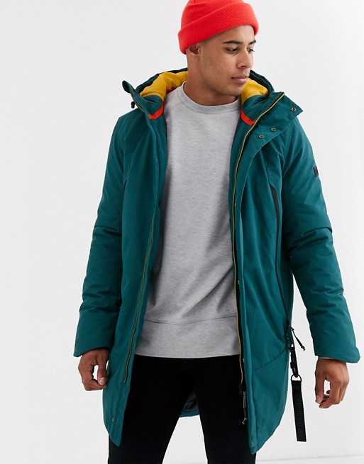 Tom Tailor quilted parka with water repellant fabric in green